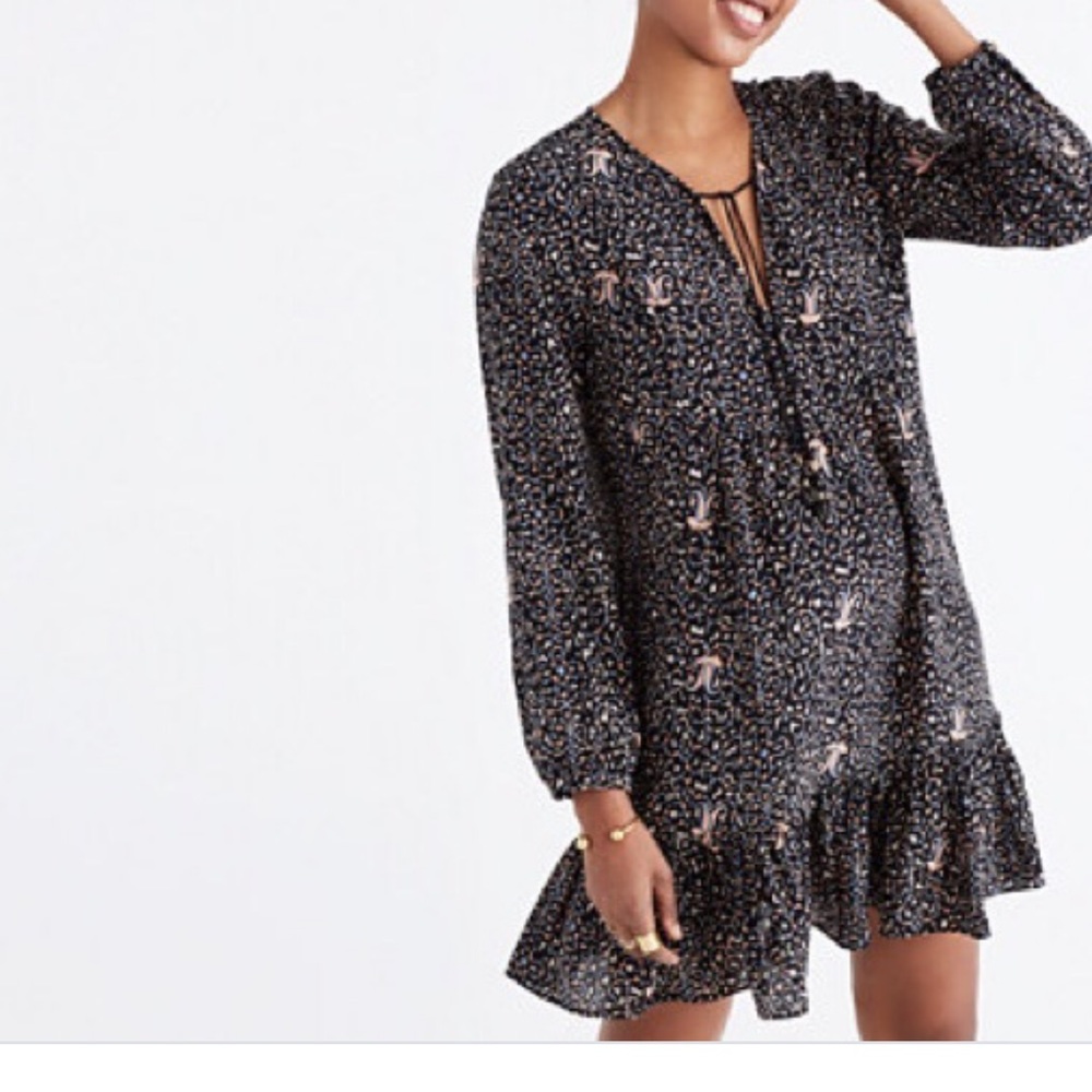 Madewell silk fiesta dress 00